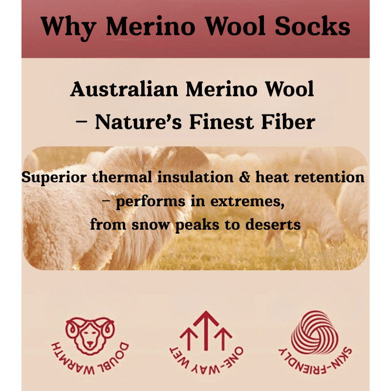Men's Merino Wool Hiking Socks
